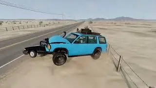 epic high speed traffic loss of control with beamng