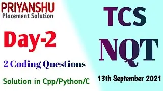 TCS NQT Day-2 Coding Questions with Solutions | TCS NQT Coding Solution in C and Python