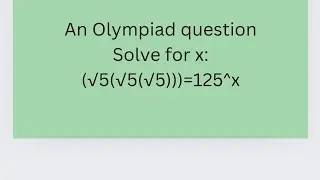 An Olympiad question