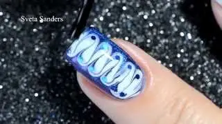 Dry marble nail art