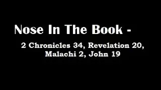 Nose In The Book - A Bible Reading Commentary - 2 Chron. 34, Rev. 20, Malachi 2, John 19 -  M'Cheyne