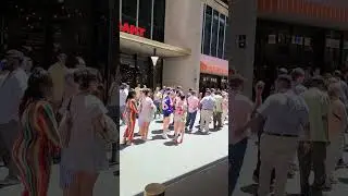 Hell's Kitchen line on Broadway Memorial Day Weekend