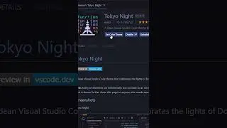 Best Theme Extension For Visual Studio Code! called Tokyo night. 