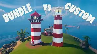 Custom lighthouse comparison vs Lockie's Lighthouse - LEGO Fortnite