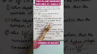 Number of images of a point object when two plane mirrors inclined at angle θ