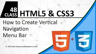 How to Create Vertical Navigation Bar using HTML and CSS Part 48
