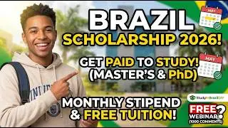 GCUB Scholarship 2026: Apply for Master's & PhD Programs in Brazil