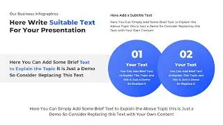 2-Step Circle Infographic Slide for PowerPoint