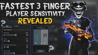 MAX SENSITIVITY REVEALED 😱 | FASTEST 3 FINGER PLAYER | BGMI
