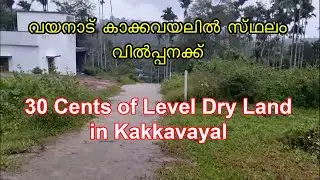 30 Cent Level Dry Land | Near City of Kakkavayal Wayanad | വയനാട് കാക്കവയലിൽ സ്‌ഥലം വിൽപ്പനക്ക്
