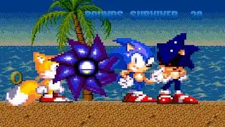 Sonic TFTA  and  Exetior Team up vs. MUGENS in Survival Mode