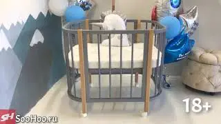 Детская кроватка с автокачанием на пульте 18+