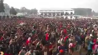 Congress supporter at Nartiang