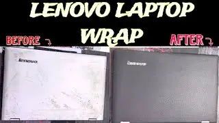 Lenovo laptop wrap with black leather texture skin