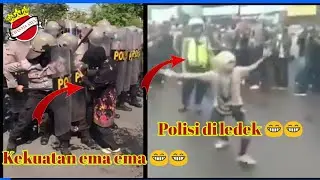 Kekuatan emak emak polisi ge hajar terus