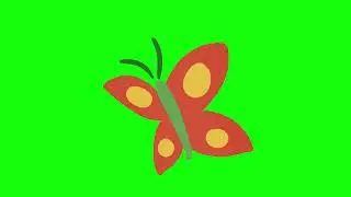 Flying Butterfly Animated| 4K Green Screen Motion Graphics for Social Media & Editing (No Copyright)