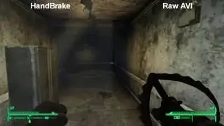 HandBrake vs. RAW AVI - Side By Side Comparison [Fallout - New Vegas]