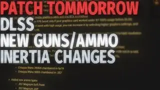 NEW TARKOV UPDATE TOMORROW - Patch Notes (Escape From Tarkov)