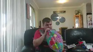 Blowing up a intex 24 inch beach ball