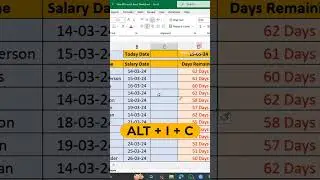 Excel Best Shortcut Keys #excel #excelshorts #exceltricks #exceltips #shorts