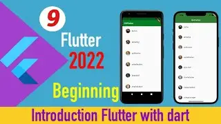 Introduction Flutter with dart - Flutter Crash Course For Beginners 2022 Part 9