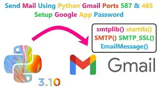 Send Email Using Python | starttls() & SMTP_SSL() | Gmail Ports 587 & 465 | Google App Password