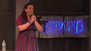 Jessica Rotondi Performing standup at The Stand Comedy Club