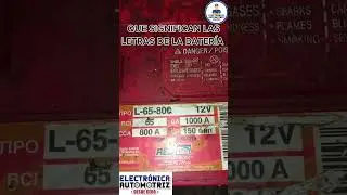 LETRAS DE LA BATERÍA #mecanicaautomotriz #mantenimientoautomotriz #mecanicoautomotriz