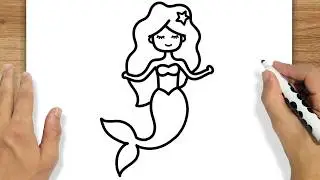 COMO DESENHAR UMA SEREIA KAWAII - FÁCIL