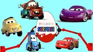 Мультик про машинки. Киндер Сюрпризы - Тачки. Kinder Surprise Eggs unboxing
