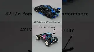 LEGO Technic 42176 Porsche GT4 e-Performance Race Car vs 42124 Off-Road buggy - quick speed test