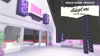 (Part 2) Vaporwave Space Fleet House Speed Build ✨ Adopt me Space Home Update (Roblox)