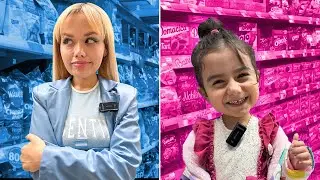 24 SAAT TEK RENK MARKET ALIŞVERİŞİ CHALLENGE !? 