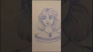 A blue pencil sketch this time 😚 😋