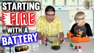 Catching Metal on FIRE with Battery! Cool Science Hack