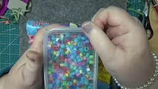 Making Silk ribbon Berries for Crazy patchwork Bag