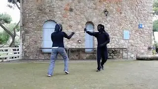 Taijijian fencing - free sparring