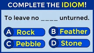 English Idiomatic Quiz | CAN YOU SCORE 20/20? 