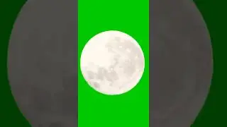 The full moon green screen no copyright - Infinite motion loop