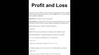 Profit and Loss# Maths