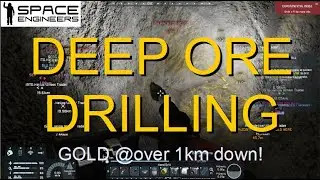 Space Engineers BEYOND SURVIVAL DEEP Ore Drilling for GOLD on the MOON