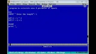 Program to print area & perimeter of square || QBT-2