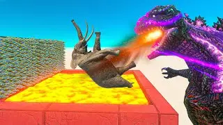 Godzilla DEADLY ATTACK Who Can Survive? ► Animal Revolt Battle Simulator