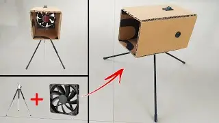 How To Make Mini Tripod Fan | Tripod Fan | Cardboard Fan