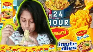 I only ate MAGGI for 24 HOURS Challenge!! 😲 Non-stop Maggie challenge 😣