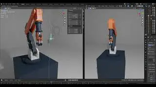 Industrial robot arm rig demo - Blender