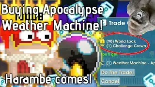 Growtopia - Buying Apocalypse Weather (HARAMBE COMES!)