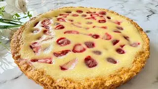 Күнде жасасаңыз да жалықпайсыз!Құлпынаймен ең дәмді пирог!🍓🍓🍓 Клубничный пирог!