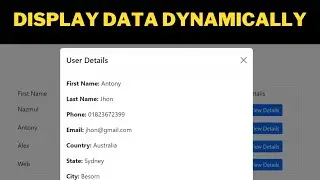 How to display data dynamically in modal using jQuery in Laavel 10