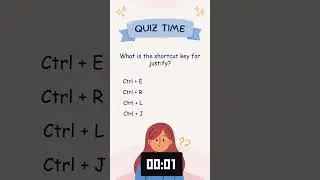 What is the shortcut key for align justify?  #shortcutkeys #shortvideo